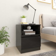 vidaXL Nočný stolík lesklý čierny 40x40x50 cm drevotrieska - cena, srovnání