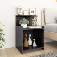 vidaXL Nočný stolík lesklý sivý 40x35x60 cm drevotrieska - cena, srovnání