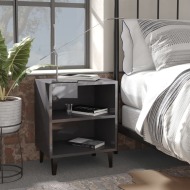 vidaXL Nočný stolík nohy z kovu lesklý sivý 40x30x50 cm - cena, srovnání