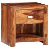 vidaXL Nočný stolík s 1 zásuvkou, drevený masív sheesham - cena, srovnání