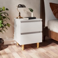 vidaXL Nočný stolík s nohami z borovicového dreva biely 40x35x50 cm - cena, srovnání