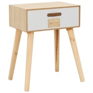 vidaXL Nočný stolík so zásuvkou 44x30x58,5 cm masívne borovicové drevo - cena, srovnání