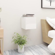 vidaXL Nočný stolík vysokolesklý biely 30,5x30x30 cm drevotrieska - cena, srovnání