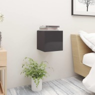 vidaXL Nočný stolík vysokolesklý sivý 30,5x30x30 cm drevotrieska - cena, srovnání