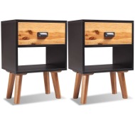 vidaXL Nočný stolík z masívneho akáciového dreva, 2ks, 40x30x58 cm - cena, srovnání