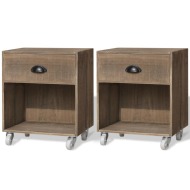 vidaXL Nočný stolík z masívneho dreva, 2 ks, hnedý - cena, srovnání