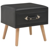 vidaXL Nočný stolík z umelej kože čierny 40x35x40 cm - cena, srovnání