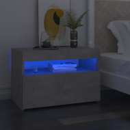 vidaXL Nočný stolík a LED svetlá 2 ks betónový sivý 60x35x40 cm - cena, srovnání
