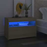 vidaXL Nočný stolík a LED svetlá 2 ks dub sonoma 60x35x40 cm - cena, srovnání