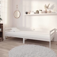 vidaXL Denná posteľ biela borovicový masív 90x200 cm - cena, srovnání