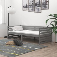 vidaXL Denná posteľ sivá borovicový masív 90x200 cm - cena, srovnání