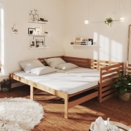 vidaXL Rozkladacia denná posteľ medovo-hnedá borovica 2x(90x200) cm - cena, srovnání