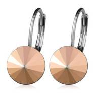 Nubis Ocelové náušnice s krystaly Swarovski ROSE GOLD - cena, srovnání