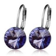 Nubis Ocelové náušnice s krystaly Swarovski TANZANITE - cena, srovnání