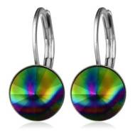 Nubis Ocelové náušnice s krystaly Swarovski RAINBOW DARK - cena, srovnání