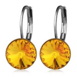 Nubis Ocelové náušnice s krystaly Swarovski SUNFLOWER