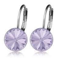 Nubis Ocelové náušnice s krystaly Swarovski VIOLET - cena, srovnání