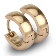 Šperky4u Ocelové náušnice - kroužky zlacené - cena, srovnání