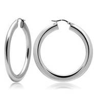 Šperky4u Ocelové náušnice - kruhy 40 mm, tl. 5 mm - cena, srovnání
