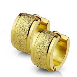 Šperky4u Zlacené ocelové náušnice - kroužky