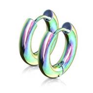 Šperky4u Duhové ocelové náušnice - kruhy 26 mm - cena, srovnání