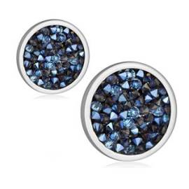 Nubis Ocelové náušnice s krystaly Crystals from Swarovski BERMUDA BLUE