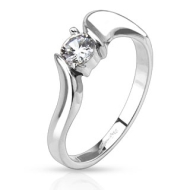Šperky4u Dámský ocelový prsten se zirkonem - cena, srovnání