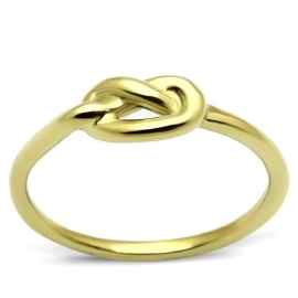 Šperky4u Zlacený ocelový prsten - uzel