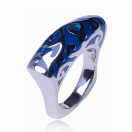Šperky4u Ocelový prsten s ornamenty OPR1035