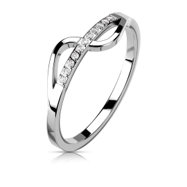 Šperky4u Ocelový prsten vlnka