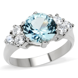 Šperky4u Ocelový prsten s tyrkysovým kamenem