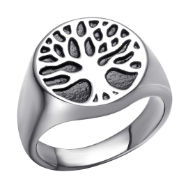 Šperky4u Ocelový prsten strom života, vel. 60
