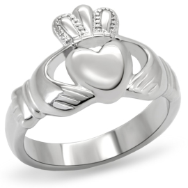 Šperky4u Ocelový prsten Claddagh