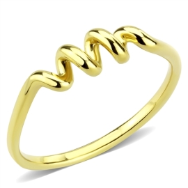 Šperky4u Zlacený ocelový prsten spirála