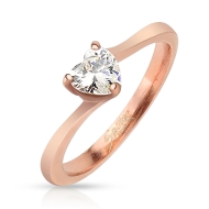 Šperky4u Ocelový prsten se zirkonem - cena, srovnání