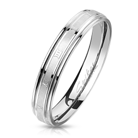 Šperky4u Ocelový prsten s římskými číslicemi