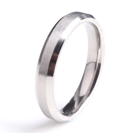 Šperky4u Ocelový prsten, šíře 4 mm
