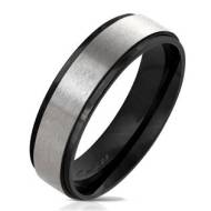 Šperky4u OPR0076 Dámský černý ocelový prsten - cena, srovnání