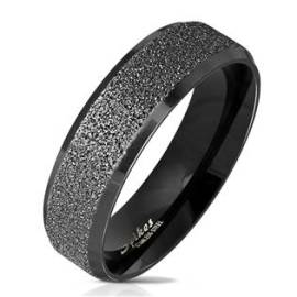 Šperky4u OPR0078 Dámský černý ocelový prsten