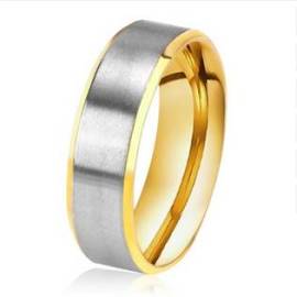 Šperky4u Pánský ocelový prsten, šíře 6 mm, vel. 62