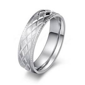 Šperky4u OPR0087 Dámský ocelový prsten, šíře 6 mm