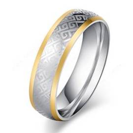Šperky4u Dámský ocelový prsten, šíře 6 mm