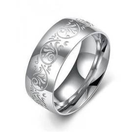 Šperky4u OPR0091 Dámský ocelový prsten s ornamenty