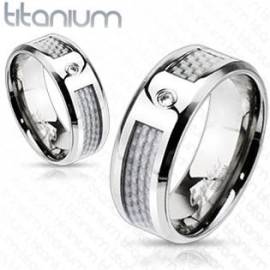 Spikes TT1033 Dámský snubní prsten titan