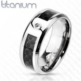 Spikes TT1034 Pánský snubní prsten titan