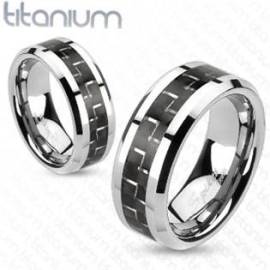 Spikes TT1037 Pánský snubní prsten titan