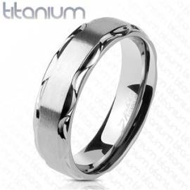 Spikes TT1045 Dámský snubní prsten titan