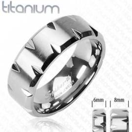 Spikes TT1011 Dámský snubní prsten titan