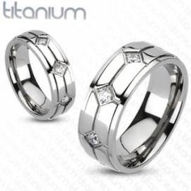 Spikes TT1014 Dámský snubní prsten titan