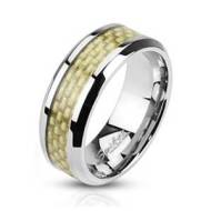 Šperky4u Pánský ocelový prsten šíře 8 mm, vel. 65 - cena, srovnání